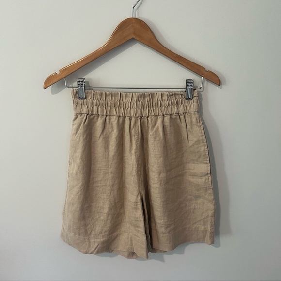 COS ELASTICSTED LINEN SHORTS - Picture 5 of 13